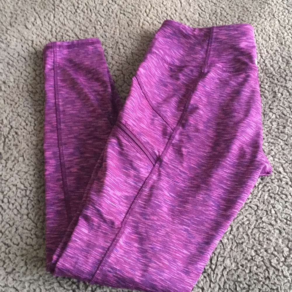 Purple leggings with side pockets!